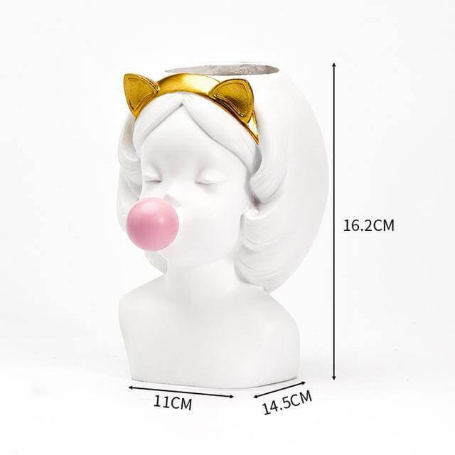 Creative Nordic Buble Gum Woman Vase - MaviGadget