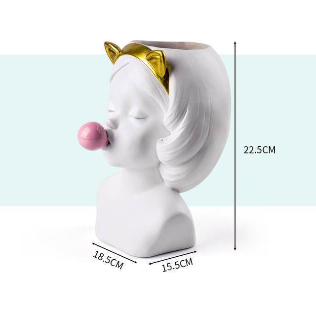 Creative Nordic Buble Gum Woman Vase - MaviGadget