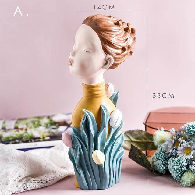 Nordic Artistic Woman Figurines Home Decor - MaviGadget
