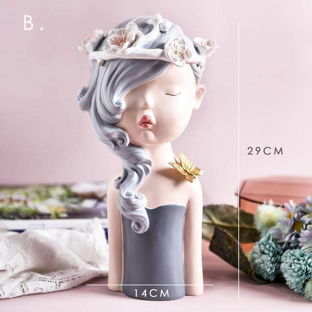 Nordic Artistic Woman Figurines Home Decor - MaviGadget