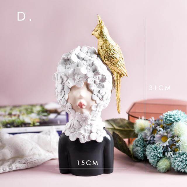 Nordic Artistic Woman Figurines Home Decor - MaviGadget