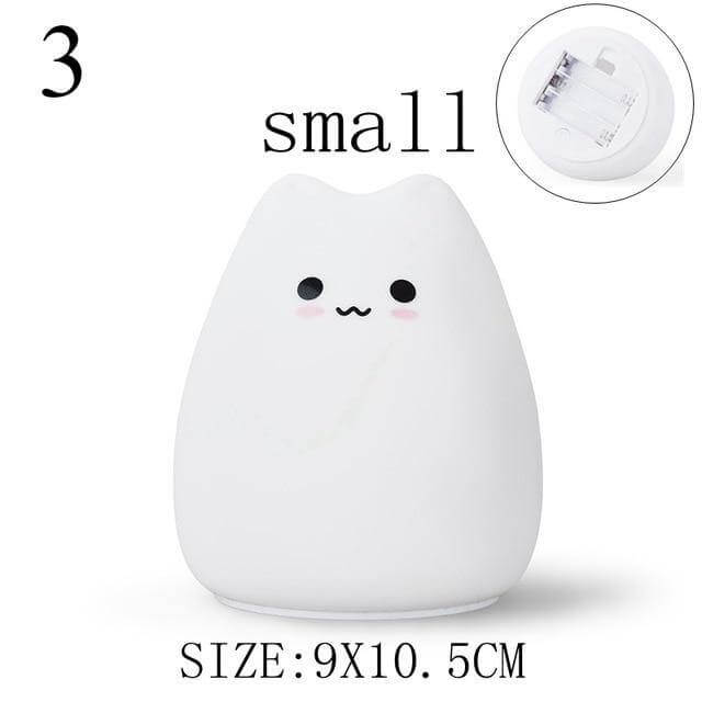 Colorful LED Silicone Touch Sensor Cat Night Lamp - MaviGadget
