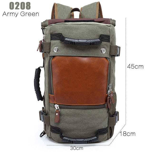 Men Canvas Multifunctional Travel Backpack - MaviGadget