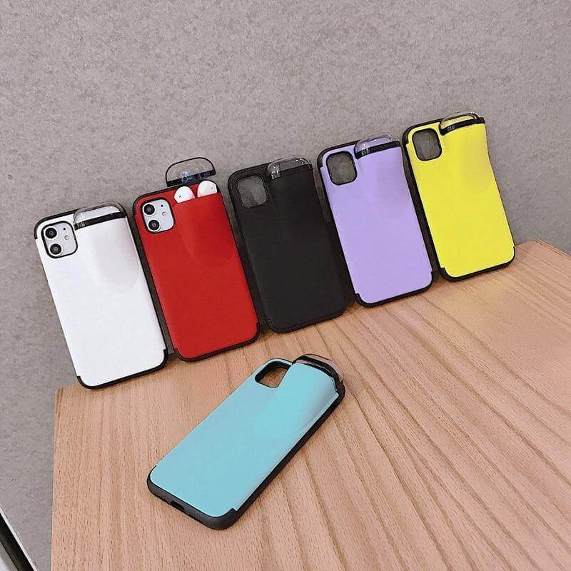 2 in 1 AirPods Storage iPhone Case - MaviGadget