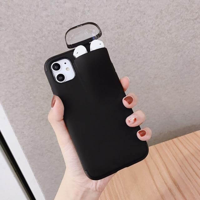2 in 1 AirPods Storage iPhone Case - MaviGadget
