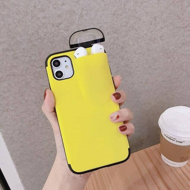 2 in 1 AirPods Storage iPhone Case - MaviGadget