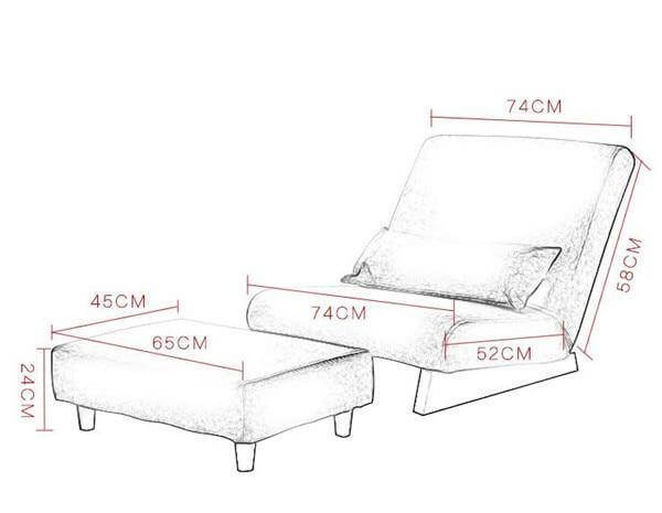 Japanese Style Floor Folding Single Sofa Chair - MaviGadget