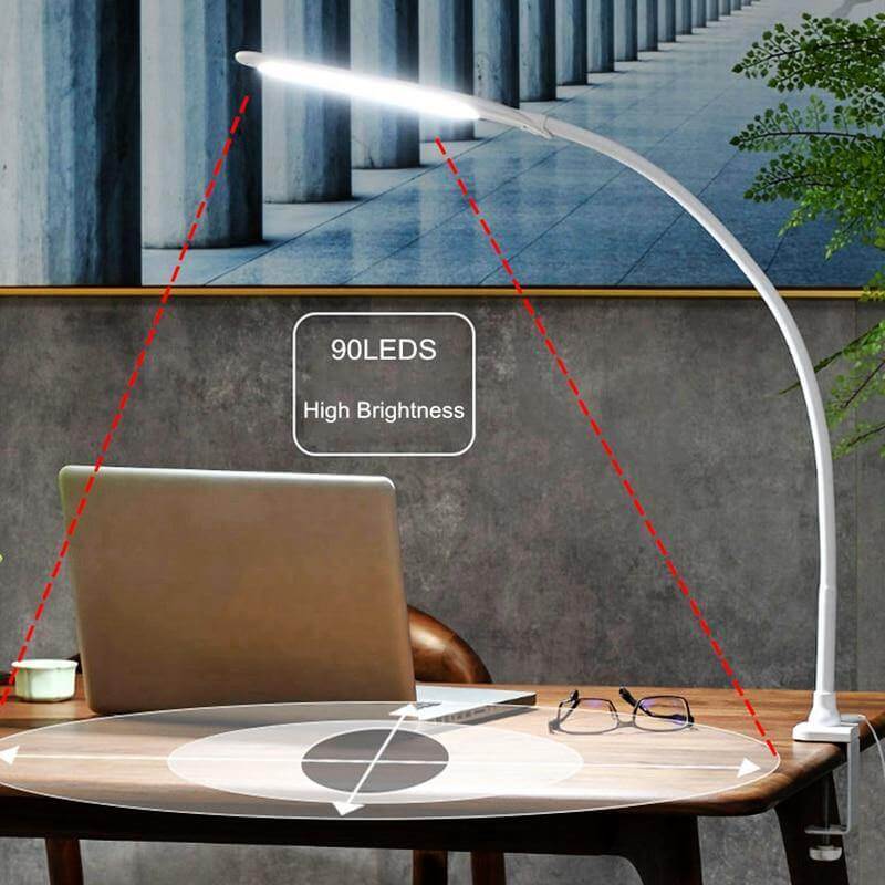 Gooseneck Dimmable Clip On Desk Lamp - MaviGadget
