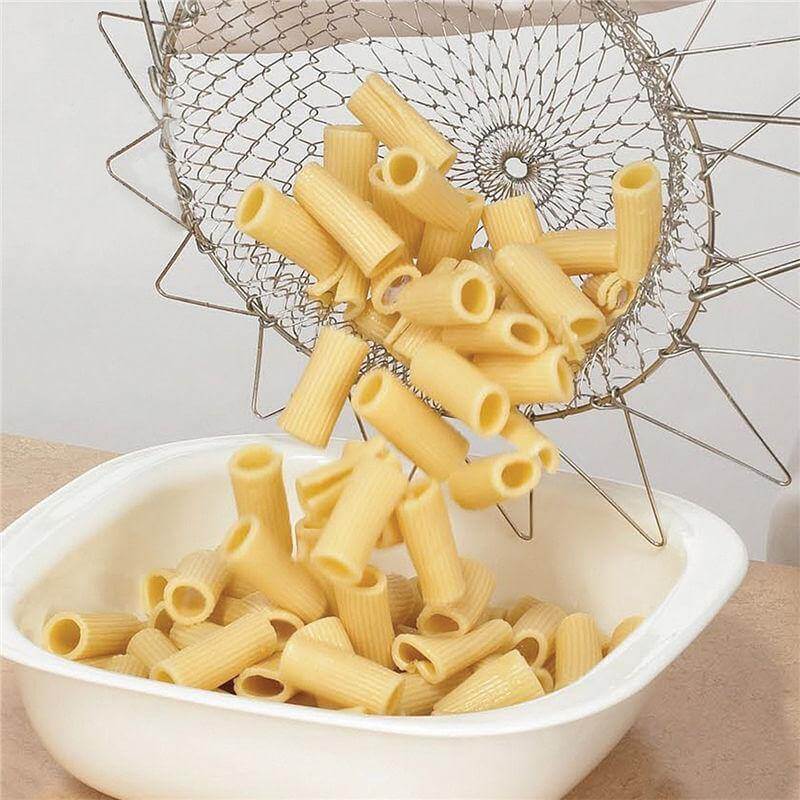 Multifunctional Stainless Steel Folding Deep Fry Drainer Basket - MaviGadget