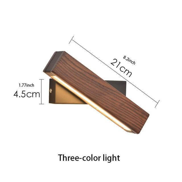 Modern Rotated Nordic Solid Wood Wall LED Lamp - MaviGadget