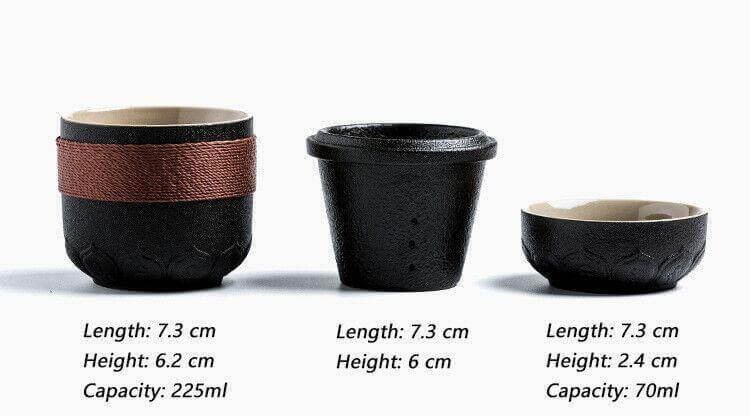 Portable Chinese Kung Fu Ceramic Tea Mug - MaviGadget