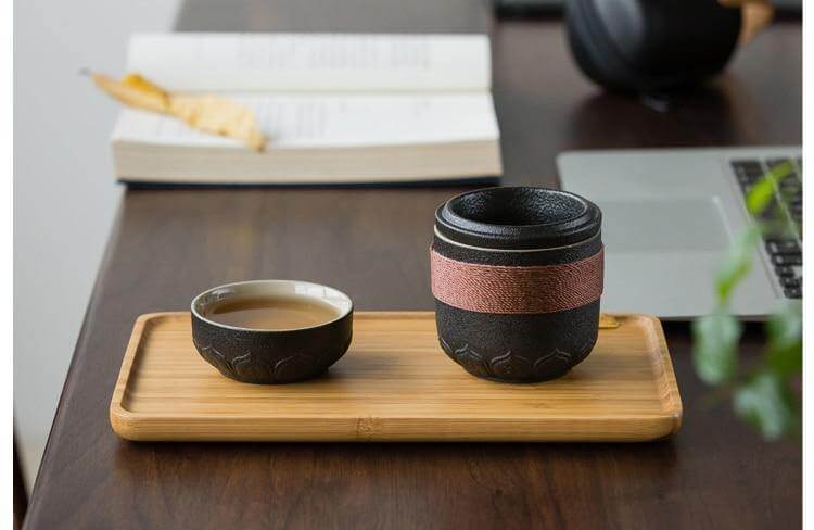 Portable Chinese Kung Fu Ceramic Tea Mug - MaviGadget