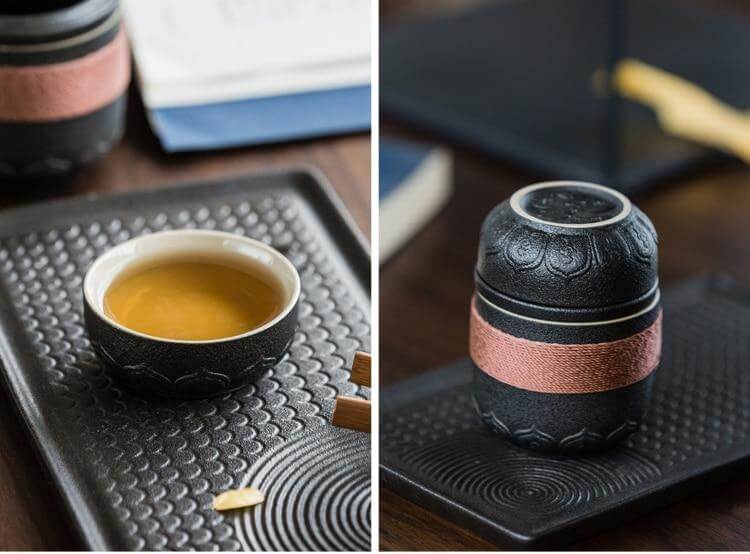 Portable Chinese Kung Fu Ceramic Tea Mug - MaviGadget