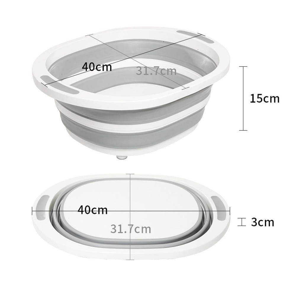 3 In 1  Multifunctional Foldable Dish Tub Cutting Board - MaviGadget