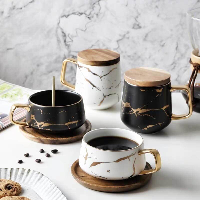 Elegant Nordic Marble Ceramic Coffee Mugs - MaviGadget