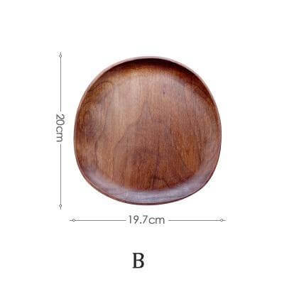 Irregular Natural Wood Plates - MaviGadget
