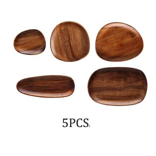 Irregular Natural Wood Plates - MaviGadget