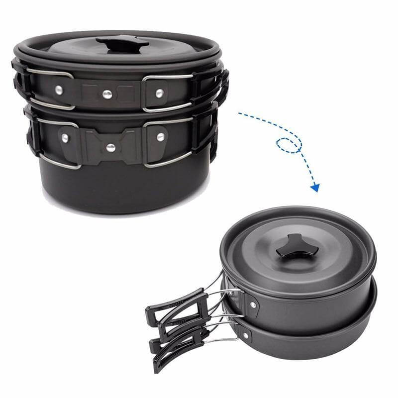 Non-stick Outdoor Camping Cookware Picnic Cooking Set - MaviGadget