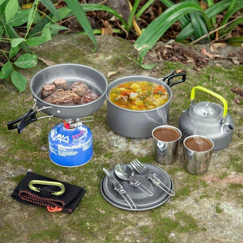 Non-stick Outdoor Camping Cookware Picnic Cooking Set - MaviGadget
