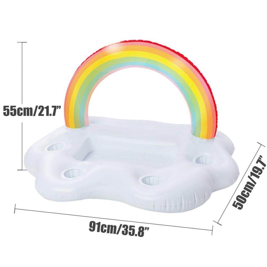 Rainbow Cloud Inflatable Cup Holder Party Bucket - MaviGadget
