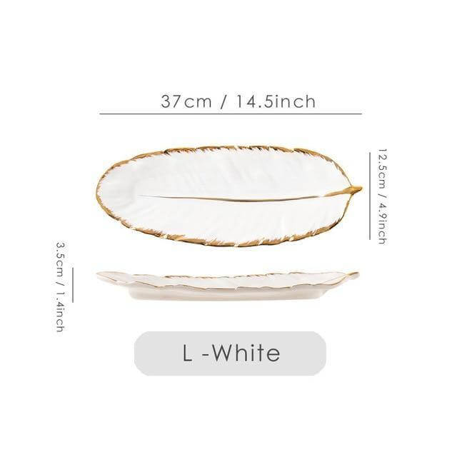 Creative Gold Color Ceramic Plate Set - MaviGadget