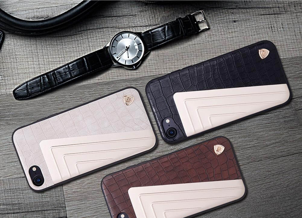 Leather+Aluminum+Soft Hybrid Back Cover Iphone Cases - MaviGadget