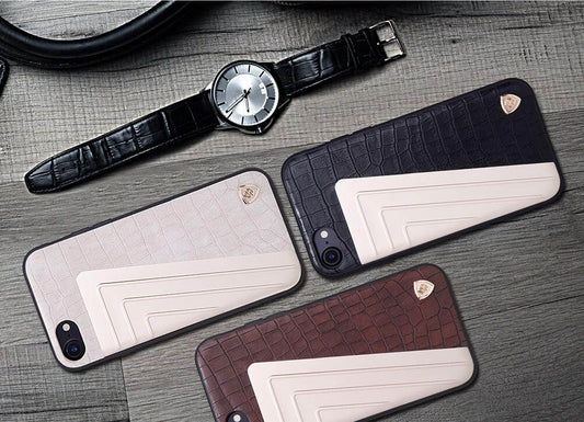 Leather+Aluminum+Soft Hybrid Back Cover Iphone Cases - MaviGadget