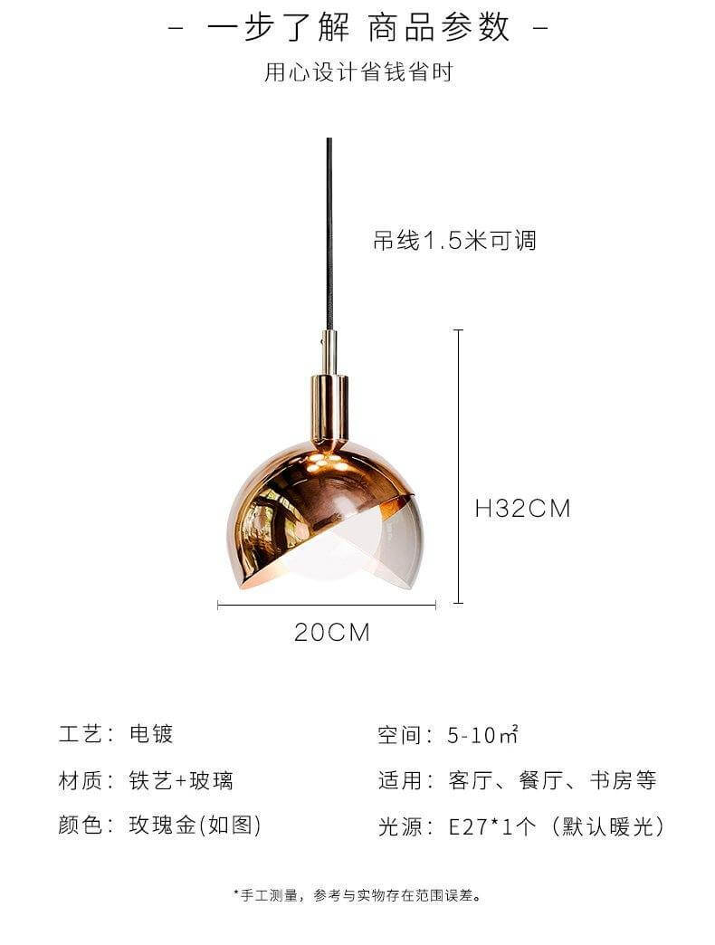 Nordic Creative One-headed Glass Chandelier - MaviGadget