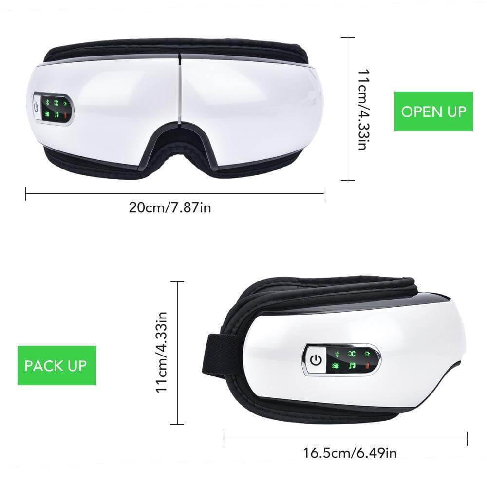 Smart Rechargeable Electric Hot Eye Massager for Eye Strain - MaviGadget
