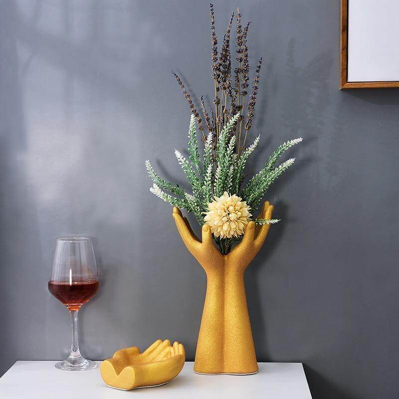 European Hand Model Ceramic Vase Decoration - MaviGadget