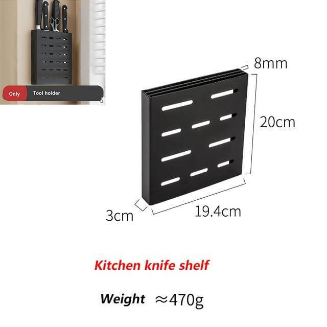 Mat Black No Drill Metal Kitchen Storage - MaviGadget