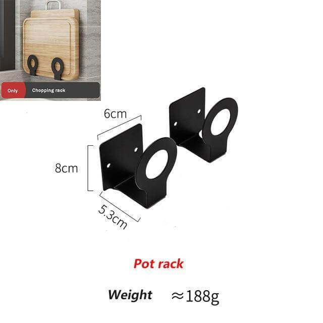 Mat Black No Drill Metal Kitchen Storage - MaviGadget