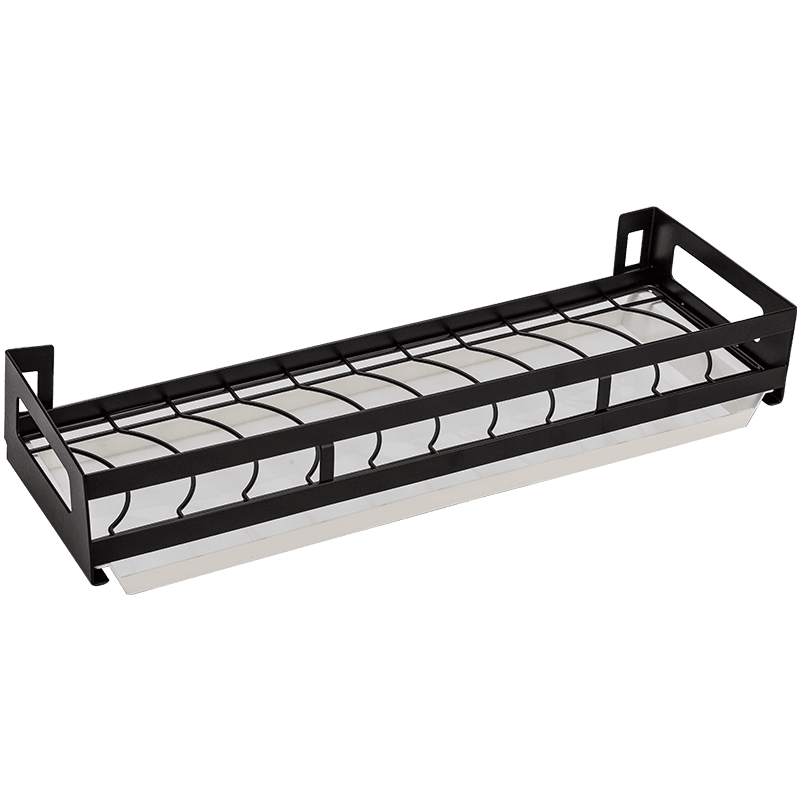 Mat Black No Drill Metal Kitchen Storage - MaviGadget