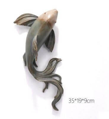 Modern Fengshui Resin 3D Wall Sticker Fish - MaviGadget