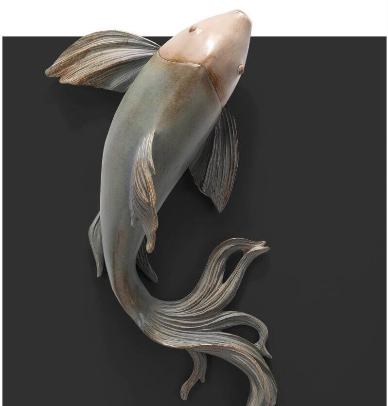 Modern Fengshui Resin 3D Wall Sticker Fish - MaviGadget