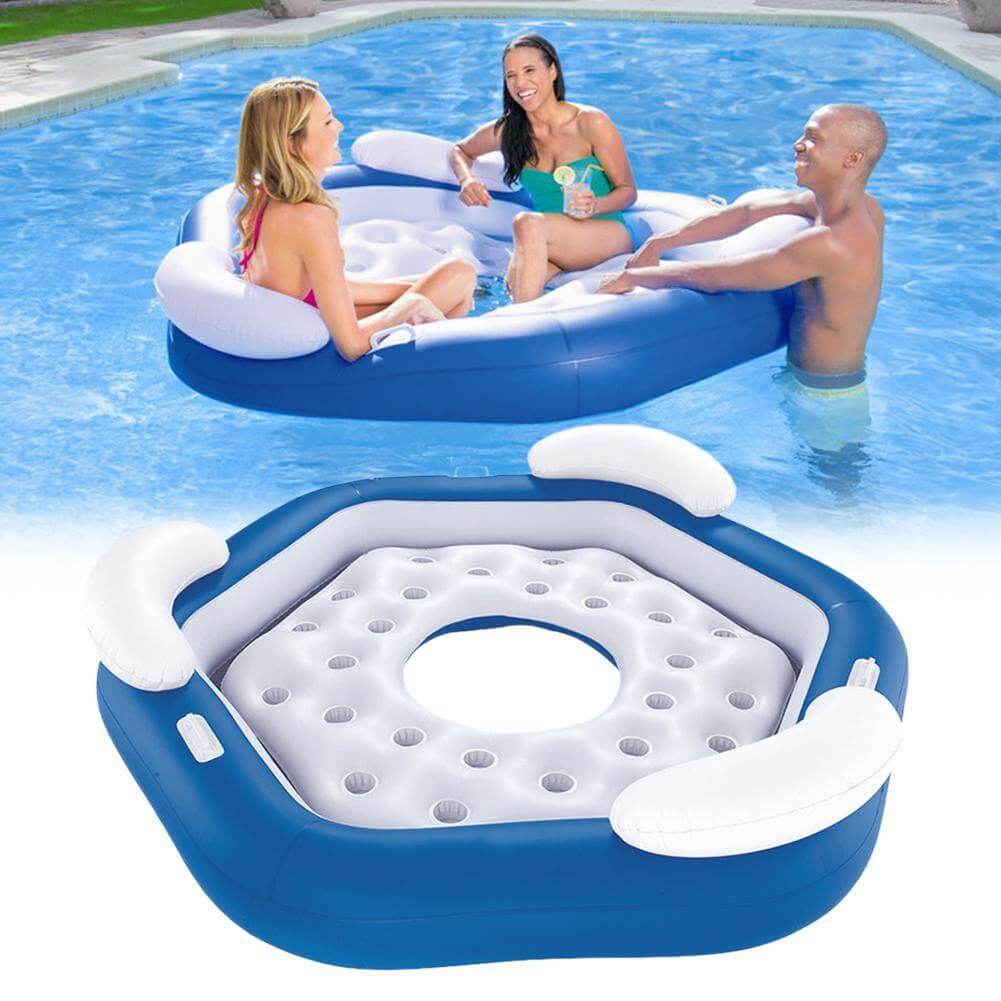 Inflatable Three People Floating Swimming Ring - MaviGadget