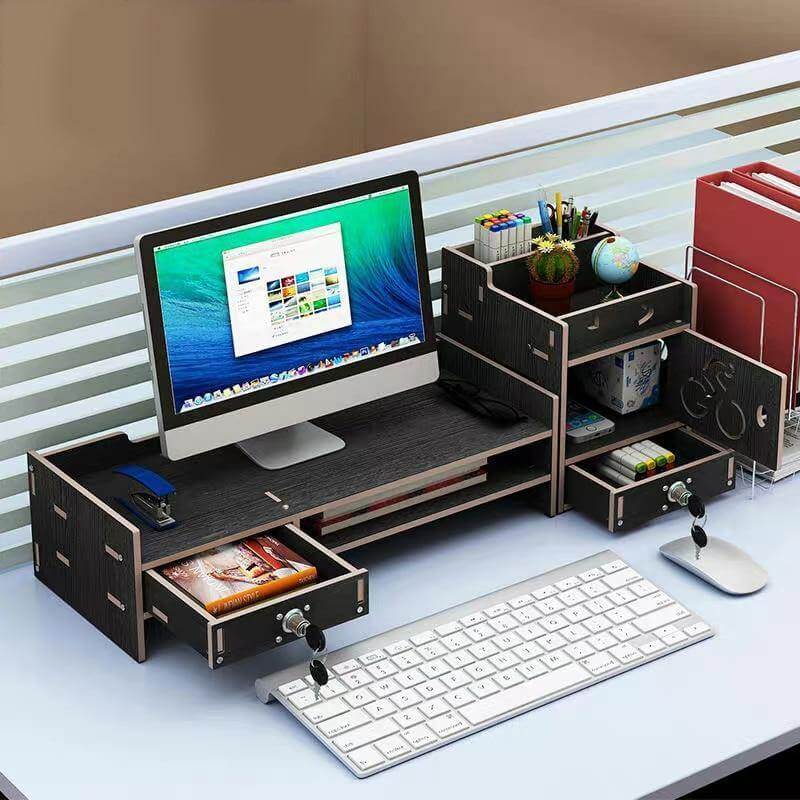 Multifunction Desktop Monitor Riser Computer Organizer - MaviGadget