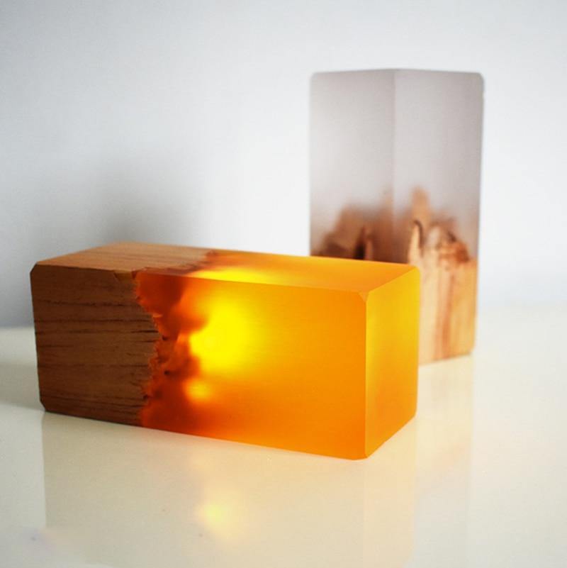 Chargeable Solid Wood LED Night - MaviGadget