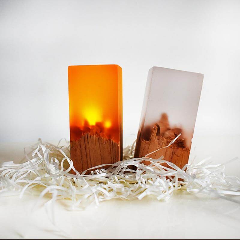 Chargeable Solid Wood LED Night - MaviGadget