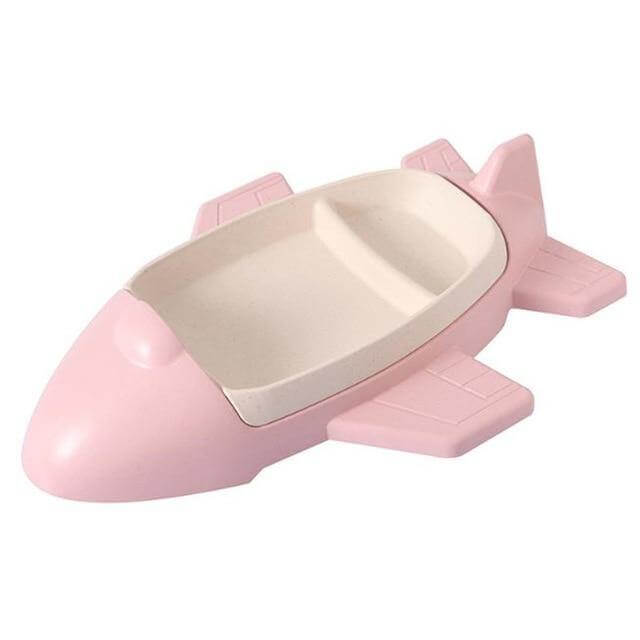 Children's Bamboo Aircraft Shape Tableware - MaviGadget