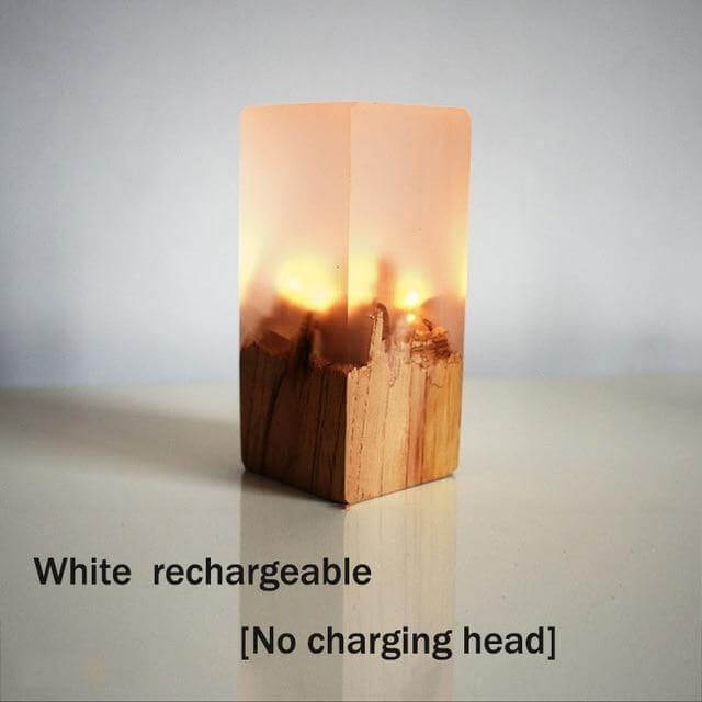 Chargeable Solid Wood LED Night - MaviGadget