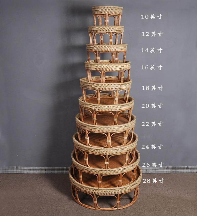 Rattan Picnic Tray Table - MaviGadget
