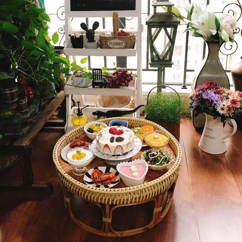 Rattan Picnic Tray Table - MaviGadget