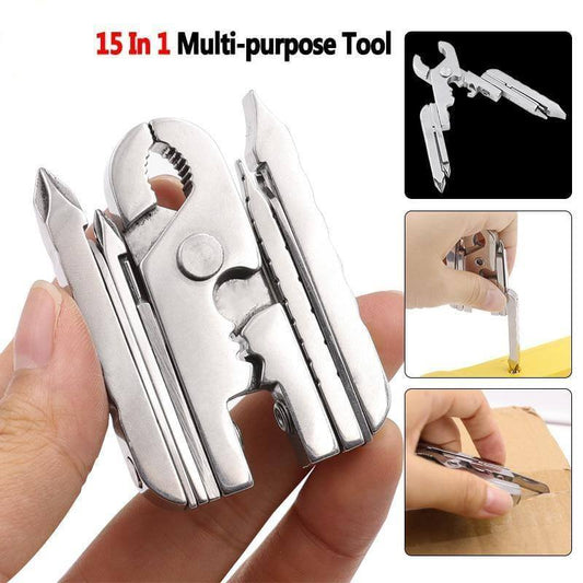 Stainless Steel Multifunctional Camping Keychain Tool - MaviGadget