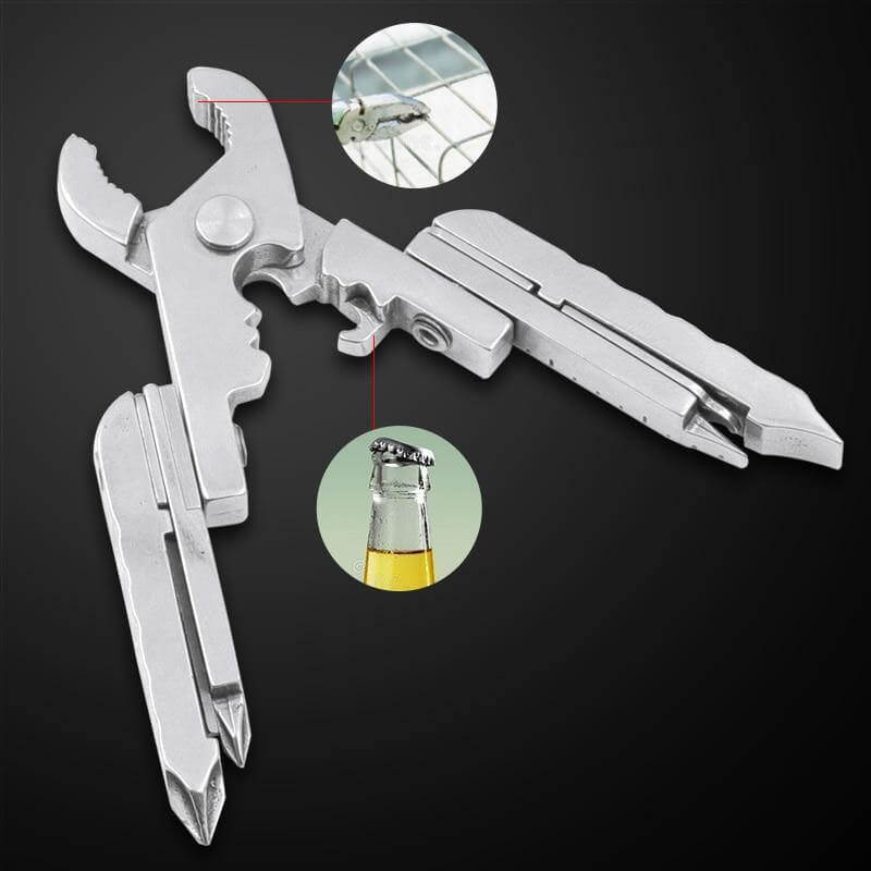 Stainless Steel Multifunctional Camping Keychain Tool - MaviGadget