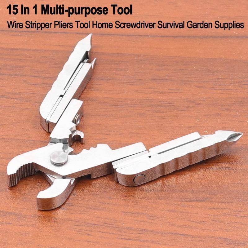 Stainless Steel Multifunctional Camping Keychain Tool - MaviGadget