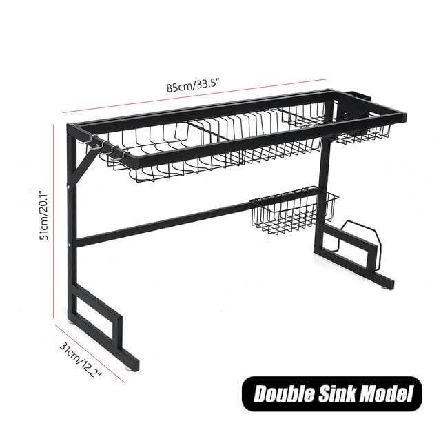 Stainless Steel Over-Sink Dish Rack Organizer - MaviGadget