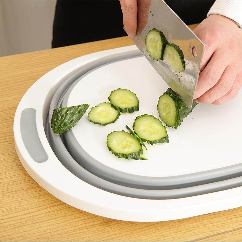 3 In 1  Multifunctional Foldable Dish Tub Cutting Board - MaviGadget
