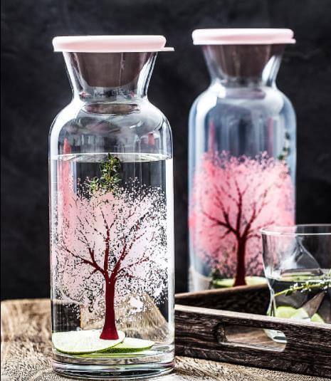 Clementine Glass Cooling Water Bottle - MaviGadget
