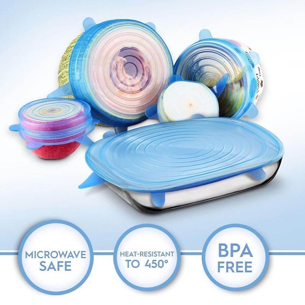 Reusable Durable Silicone Food Cover Lids - MaviGadget